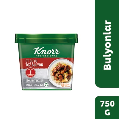 Knorr Et Suyu Toz Bulyon 750GR - Yemeğinize zengin et/tavuk lezzeti katar.